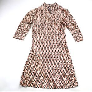 J. McLaughlin Stretchy Faux Wrap Dress Sz Large
